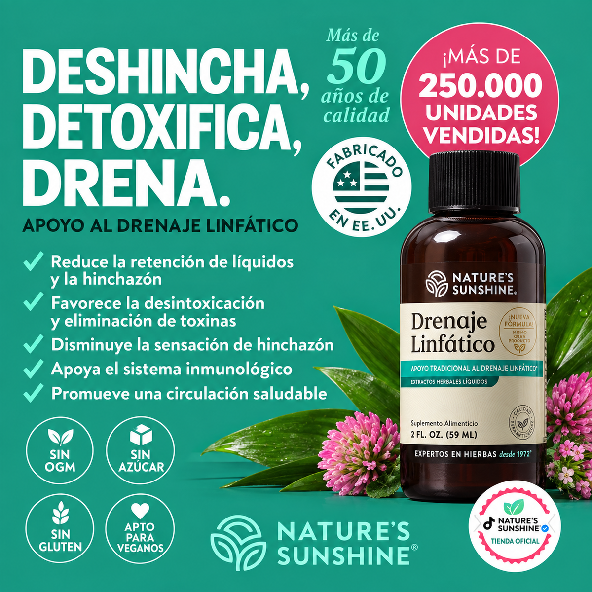 Nature’s Sunshine | Drenaje Linfático en Gotas